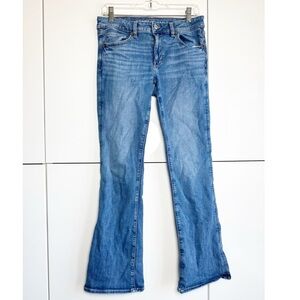 American Eagle Kick Boot Denim Jean Blue Wash Size 6 Next Level Stretch Bootcut